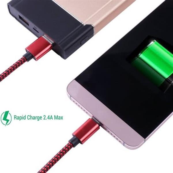 Grote foto reversible gecertificeerd 1 meter usb 3.1 type c extra sterk woven laad en datakabel rood telecommunicatie opladers en autoladers