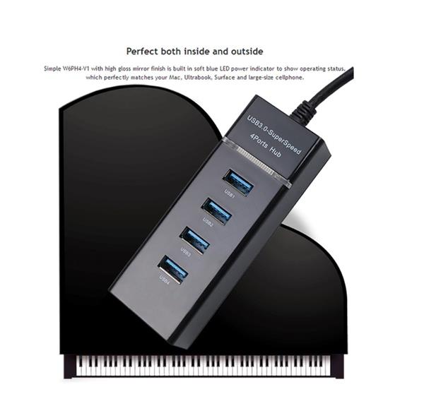 Grote foto drphone xtreme 2 type c 4 poort usb hub 10gbps super speed 3.1 30cm zwart telecommunicatie opladers en autoladers