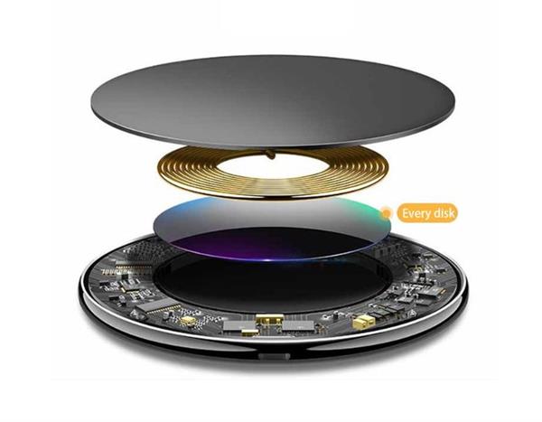 Grote foto drphone dqm1 pu lederen qi draadloze muismat oplader zwart telecommunicatie opladers en autoladers