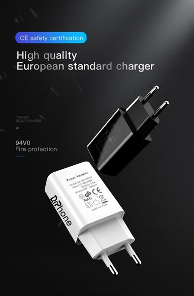 Grote foto 1 pack gecertificeerde drphone usb lader stekker oplader 3 meter kabel safe charge apple ip telecommunicatie opladers en autoladers