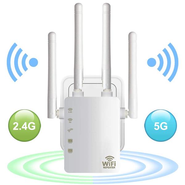 Grote foto drphone wr4 pro wifi versterker range extender 5ghz 2.4ghz dual band repeater router 4 computers en software overige computers en software