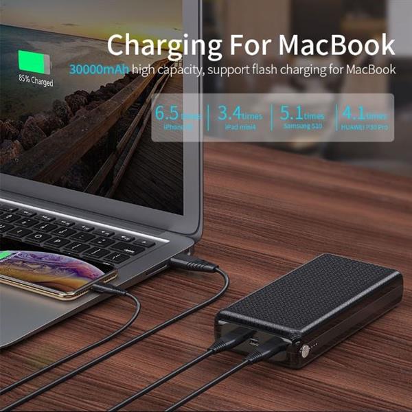 Grote foto drphone pw3 powerbank 30.000mah snel opladen qualcom 3.0 pd 3.0 usb c power delivery 18w wi telecommunicatie opladers en autoladers