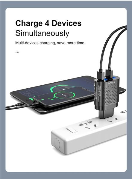 Grote foto drphone halo2 snel lader thuislader 4 poorten 48w lader usb 3.1a qc 3.0 tablet smartphone telecommunicatie opladers en autoladers