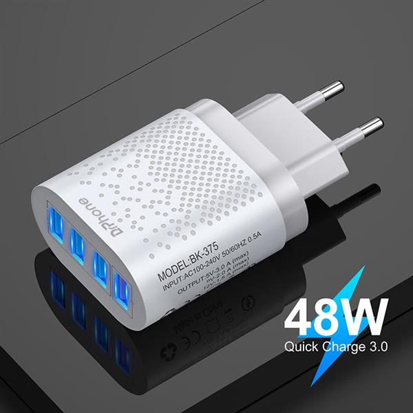 Grote foto drphone halo2 snel lader thuislader 4 poorten 48w lader usb 3.1a qc 3.0 tablet smartphone telecommunicatie opladers en autoladers