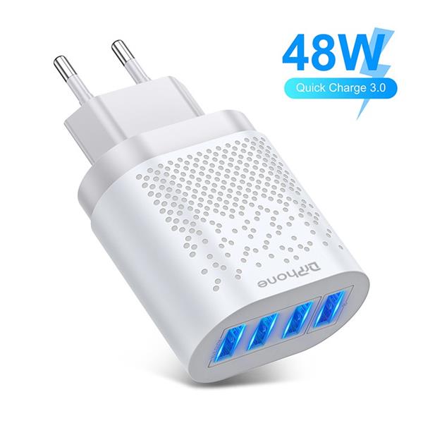 Grote foto drphone halo2 snel lader thuislader 4 poorten 48w lader usb 3.1a qc 3.0 tablet smartphone telecommunicatie opladers en autoladers