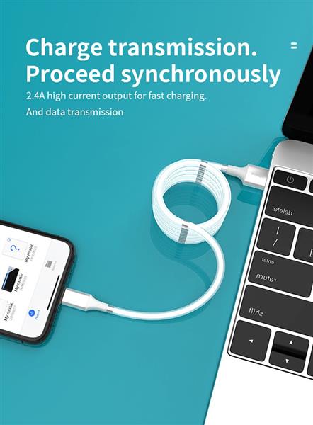 Grote foto drphone mag1 usb c 3a kabel type c magnetisch oprolsysteem 1 meter oplaadkabel wit telecommunicatie opladers en autoladers