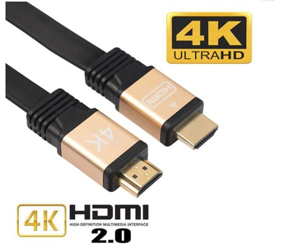 Grote foto drphone hi speed flat platte hdmi naar hdmi kabel hdmi 2.0 60hz 3 meter 18gbps 30awg goud telecommunicatie opladers en autoladers
