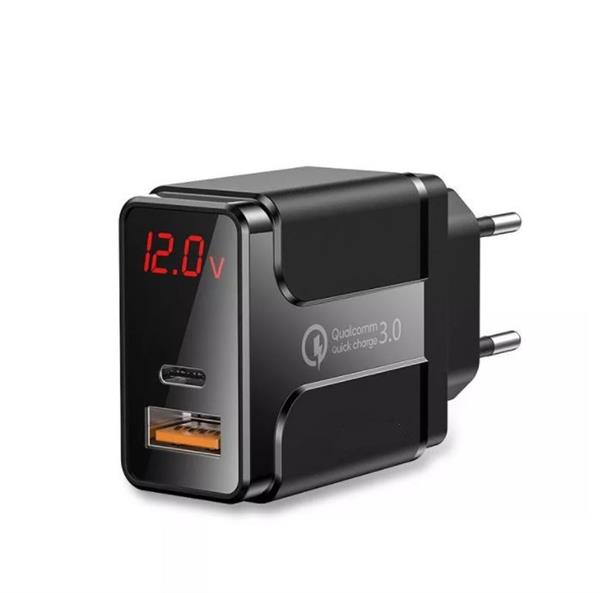 Grote foto drphone halo5 qualcom 3.0 quick charge 18w thuislader met pd qc3.0 type c fast charger led display telecommunicatie opladers en autoladers