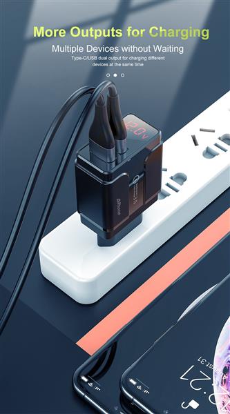 Grote foto drphone halo5 qualcom 3.0 quick charge 18w thuislader met pd qc3.0 type c fast charger led display telecommunicatie opladers en autoladers