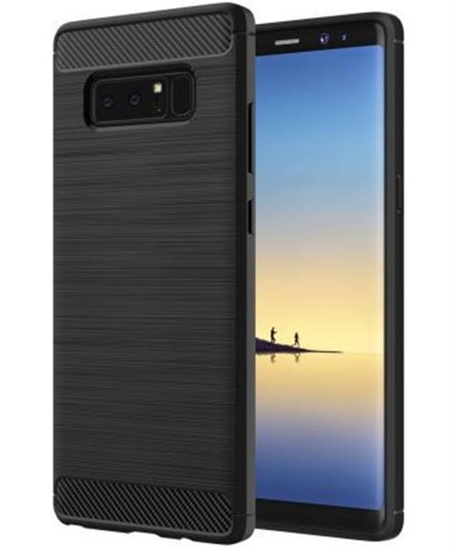 Grote foto note 8 geborsteld tpu case ultimate drop proof siliconen case carbon fiber look telecommunicatie opladers en autoladers