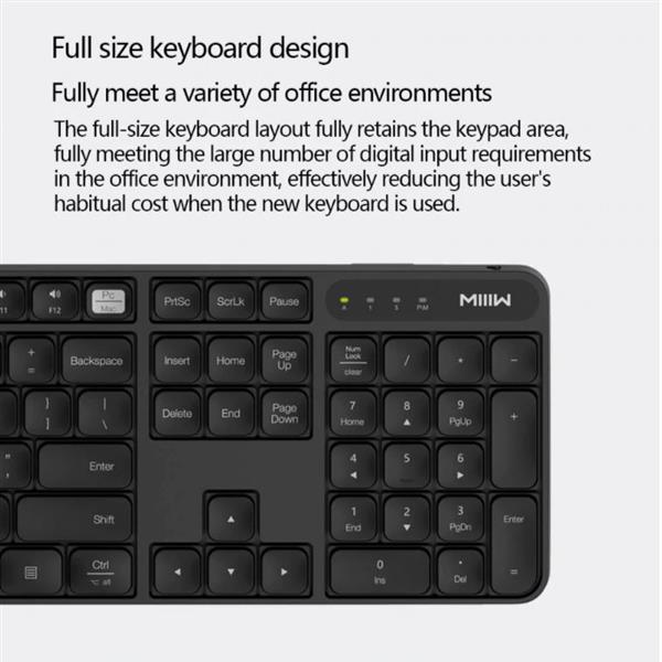 Grote foto xiaomi miiiw draadloze toetsenbord en muisset windows mac schakelknop 104 toetsen 2 4 ghz u computers en software overige computers en software
