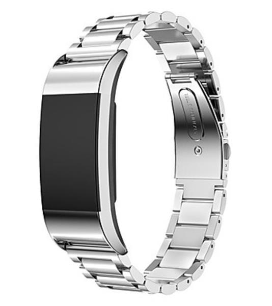 Grote foto fitbit charge 2 metal roestvrij stalen armband zilver kleding dames horloges