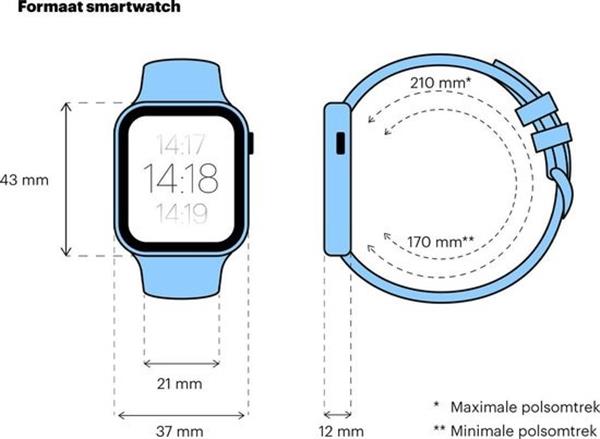 Grote foto drphone epsilon sport smartwatch met always on display temperatuur zuurstofmeter ecg hartslagm kleding dames horloges