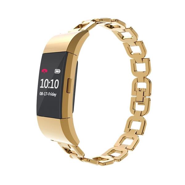 Grote foto fitbit charge 2 fashion stalen armband inclusief adapters goud kleding dames horloges