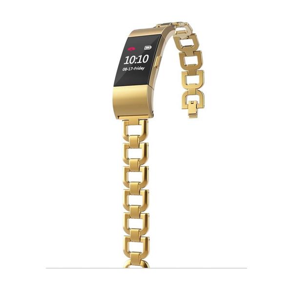 Grote foto fitbit charge 2 fashion stalen armband inclusief adapters goud kleding dames horloges