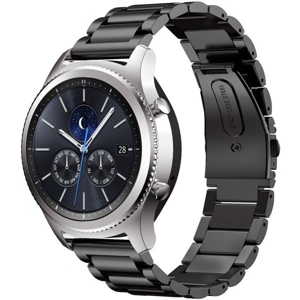 Grote foto samsung gear s3 metal roestvrij stalen armband zwart kleding dames horloges