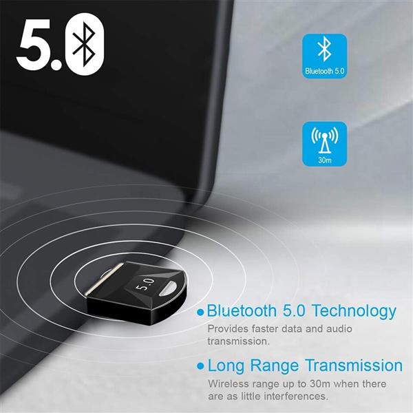 Grote foto drphone b8 bluetooth 5.0 dongle windows adapter desktop pc laptop bt 5.0 edr dual modus computers en software overige computers en software