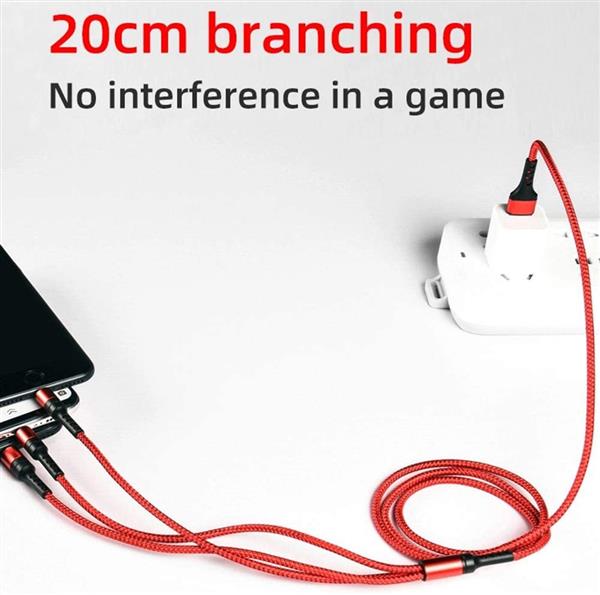 Grote foto drphone mx2 nylon gevlochten 3 in 1 lightning micro usb type c 5a snelle usb data oplaadkabel zw telecommunicatie opladers en autoladers