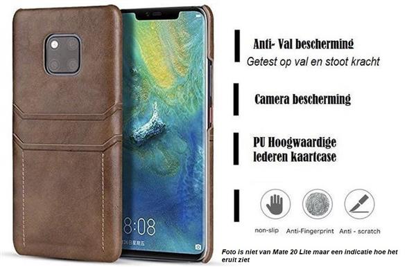 Grote foto drphone huawei mate 20 lite luxe kaarthouder case premium pu lederen backcover zwart telecommunicatie mobieltjes