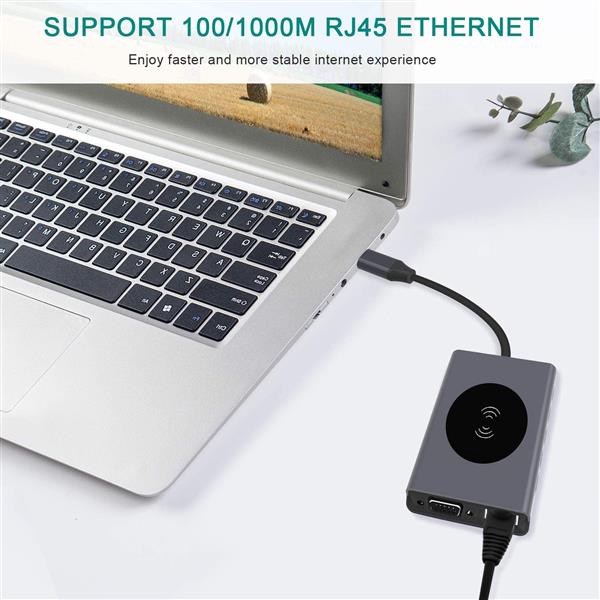 Grote foto drphone md6 13 in 1 usb c hub adapter uitbreiding poorten 4k hdmi vga ethernet draadloos op computers en software overige computers en software