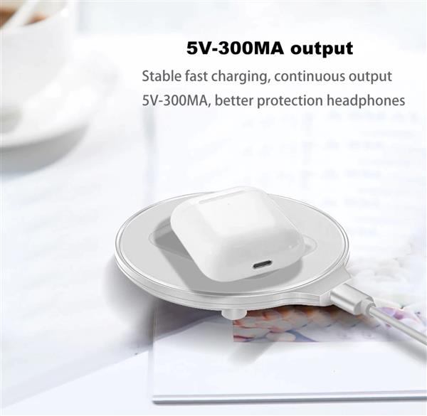 Grote foto drphone qla4 draadloze oplader ios pods 2 android earbuds wireless charger qi lader wit telecommunicatie opladers en autoladers