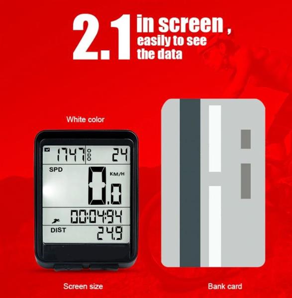 Grote foto drphone fcs5 draadloze fietscomputer snelheidsmeter kilometerstand teller stopwatch odo en me computers en software overige computers en software