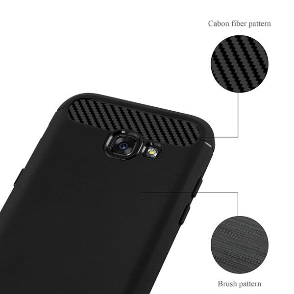 Grote foto a5 2017 geborsteld tpu case ultimate drop proof siliconen case carbon fiber look telecommunicatie mobieltjes