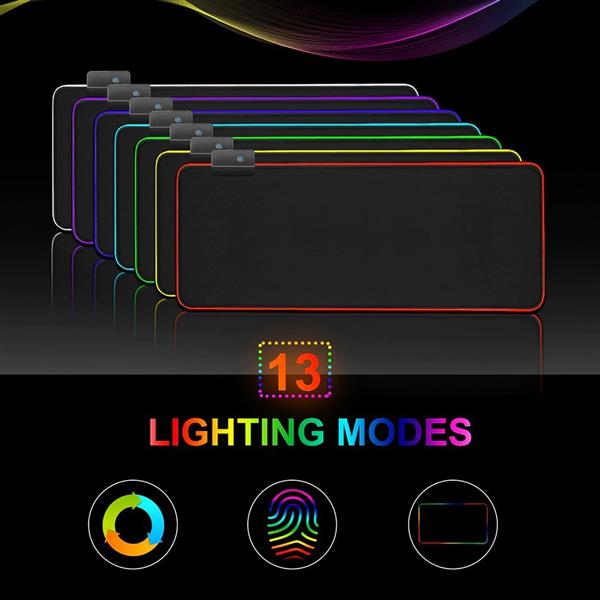 Grote foto drphone qwr muismat 250x350x4mm muismat rgb led verlichting gaming anti slip waterproof computers en software overige computers en software