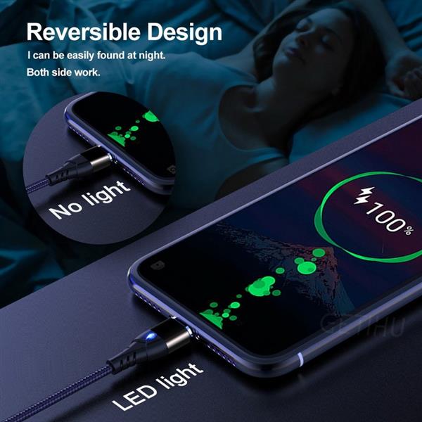 Grote foto drphone echo series 3 in 1 magnetische micro usb usb c lightning 3a snellader 2m oplaadkabel d telecommunicatie opladers en autoladers