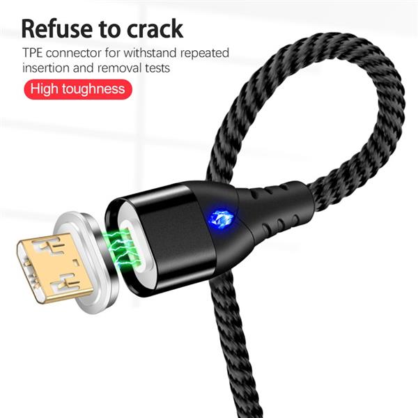 Grote foto drphone echo series 3 in 1 magnetische micro usb usb c lightning 3a snellader 2m oplaadkabel d telecommunicatie opladers en autoladers