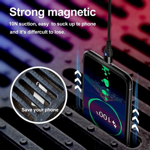 Grote foto drphone echo series 3 in 1 magnetische micro usb usb c lightning 3a snellader 2m oplaadkabel d telecommunicatie opladers en autoladers