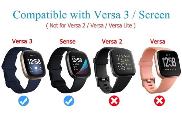 Grote foto drphone protec pro geschikt voor fitbit versa 3 4 sense pc pmma folie 3d volledige beschermi kleding dames horloges