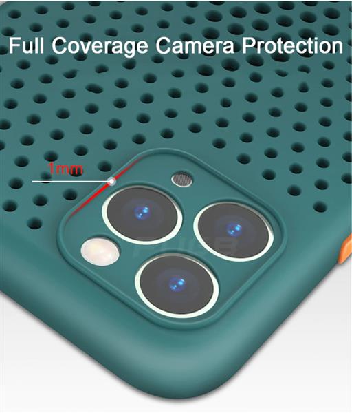 Grote foto drphone iphone 12 pro max mesh ultradunne siliconen tpu hoesje ademend schokbestendige case zw telecommunicatie mobieltjes