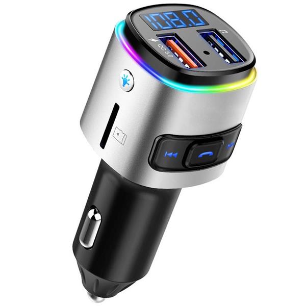 Grote foto drphone hf1 handsfree gesprekken autolader bluetooth rgb led fm transmitter voltage dete telecommunicatie opladers en autoladers
