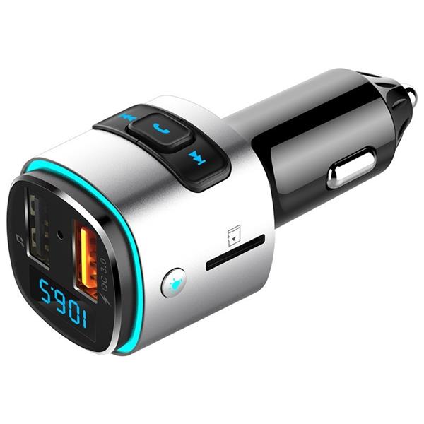 Grote foto drphone hf1 handsfree gesprekken autolader bluetooth rgb led fm transmitter voltage dete telecommunicatie opladers en autoladers