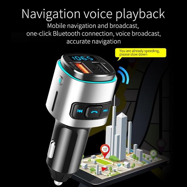 Grote foto drphone hf1 handsfree gesprekken autolader bluetooth rgb led fm transmitter voltage dete telecommunicatie opladers en autoladers