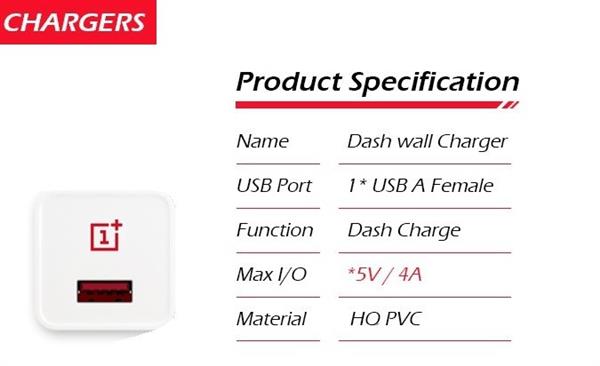 Grote foto oneplus fast charge dash adapter stekker 5v 4a oneplus 3 3t of 5 telecommunicatie opladers en autoladers