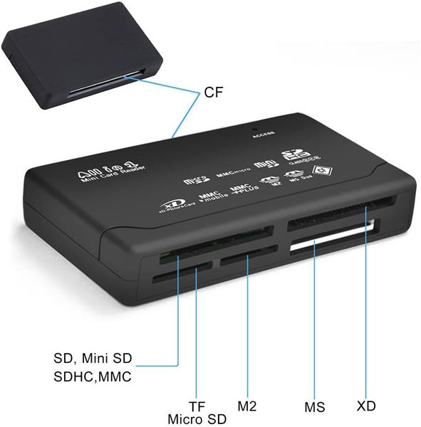 Grote foto drphone mcr1 alles in 1 mini geheugenkaartlezer voor o.a micro sd sd mini sd sdhc mmc m2 ms xd cf computers en software overige computers en software