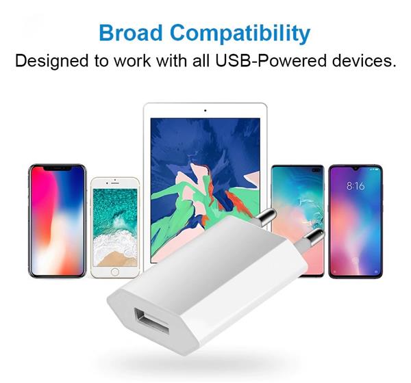 Grote foto usb lader stekker compacte oplader wit telecommunicatie opladers en autoladers