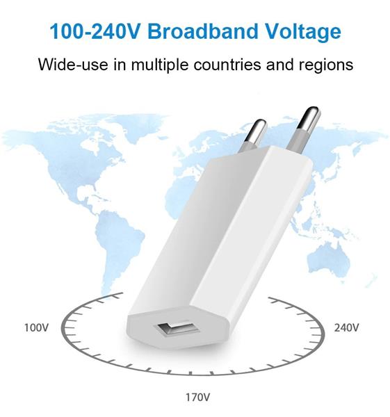 Grote foto usb lader stekker compacte oplader wit telecommunicatie opladers en autoladers