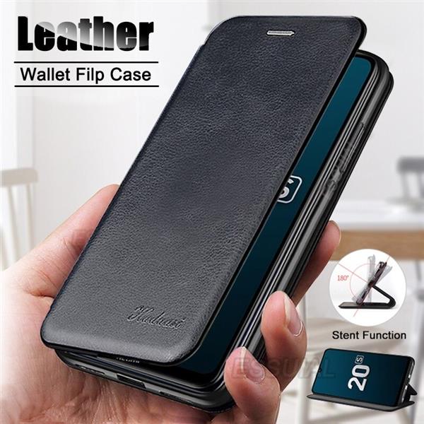 Grote foto drphone hl7 leer tpu samsung s10 lite flip cover pasjeshouder zwart telecommunicatie mobieltjes