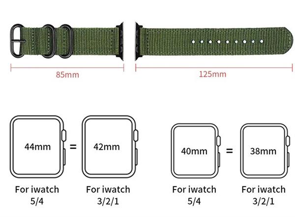 Grote foto drphone swb1 smart watch bandje roestvrij staal gesp nylon apple watch 38mm 40mm groe kleding dames horloges