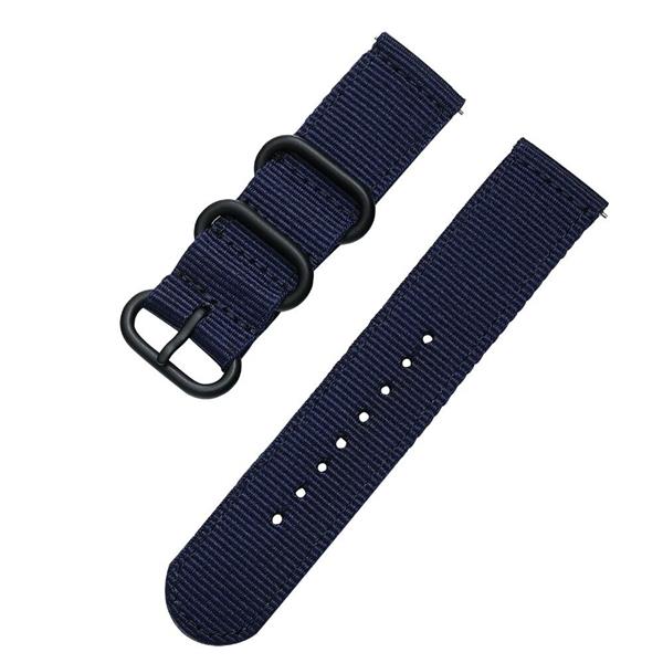 Grote foto drphone swb1 smart watch bandje roestvrij staal gesp nylon 20mm blauw kleding dames horloges