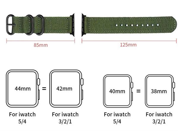 Grote foto drphone swb1 smart watch bandje roestvrij staal gesp nylon apple watch 42mm 44mm grij kleding dames horloges