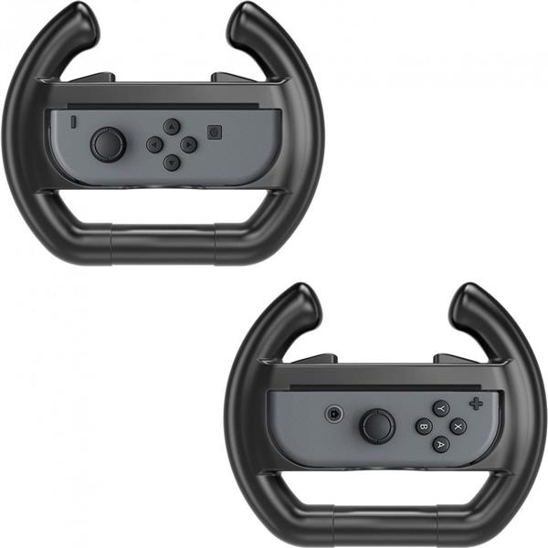 Grote foto 2 stuks nintendo switch stuur wiel gaming controller case zwart telecommunicatie mobieltjes