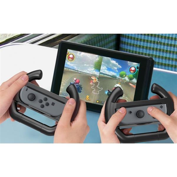 Grote foto 2 stuks nintendo switch stuur wiel gaming controller case zwart telecommunicatie mobieltjes