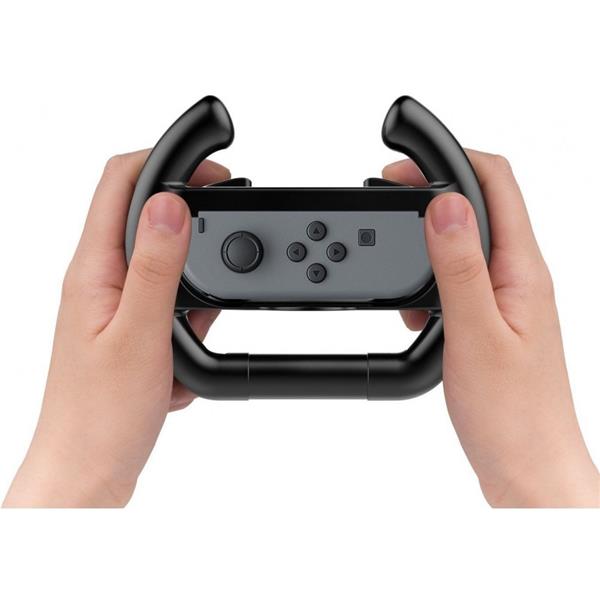 Grote foto 2 stuks nintendo switch stuur wiel gaming controller case zwart telecommunicatie mobieltjes