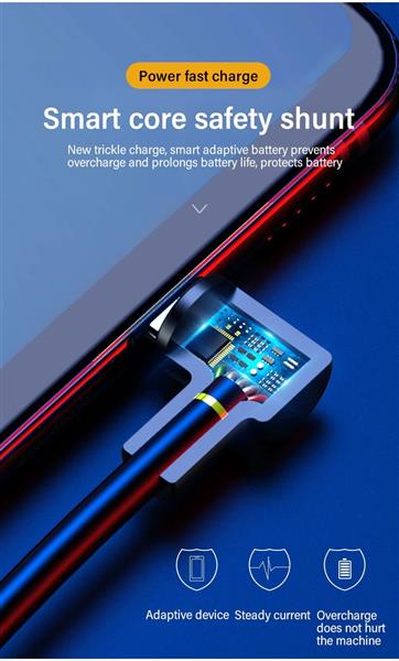 Grote foto drphone d10 90 haakse micro usb oplaadkabel 3a super charge 1 meter wit telecommunicatie opladers en autoladers