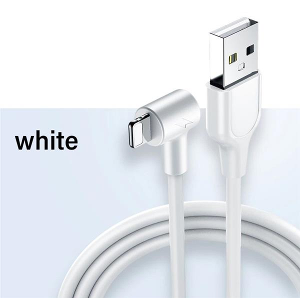 Grote foto drphone d10 90 haakse lightning oplaadkabel 2.4a snel laden 1 meter kabel wit telecommunicatie opladers en autoladers