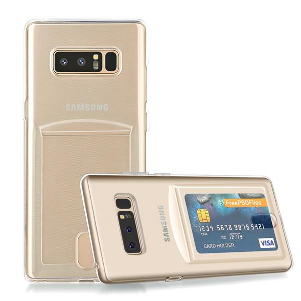 Grote foto samsung note 8 tpu ultra dun kaart case gel shockproof case cover transparant telecommunicatie mobieltjes